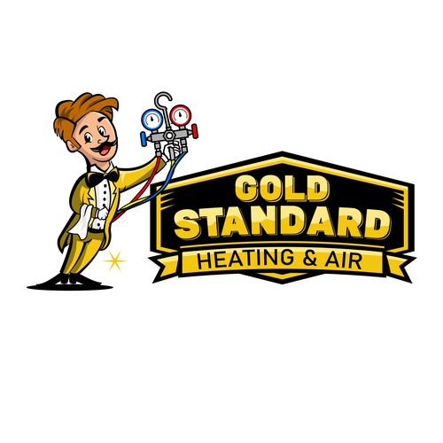 Powerful and Charming Character logo for an Heating and Air Company Design by Bezzot!design