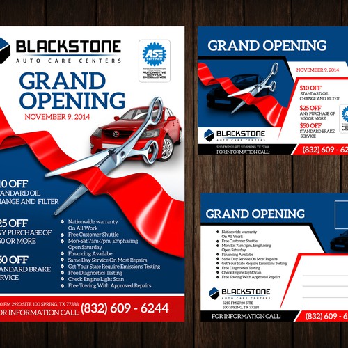 Grand Opening Automotive Repair Shop Postcard, flyer or print contest