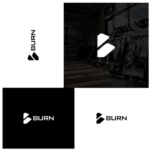 “Design a fierce, industrial-chic brand identity for a HIIT gym called BURN” Design by RowSheet