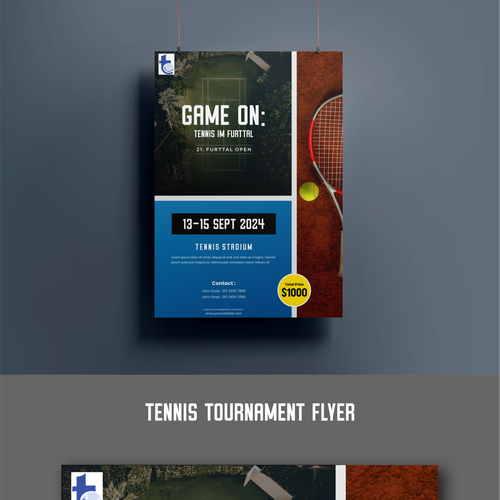 Aces & Action: Cool Flyer for a Tennis Tournament Design by Dedek Wahyu