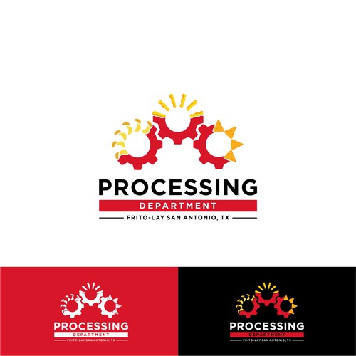 Logo for Processing Department at Frito-Lay, San Antonio TX Design by mekanin