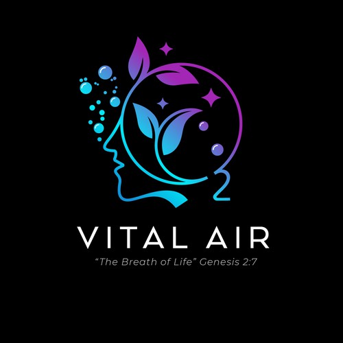 Design a profound, fun logo symbolizing OXYGEN bringing life/healing to the body; it is RUNNING at optimal performance. Design by Tanny Dew ❤︎