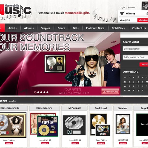 New banner ad wanted for Memorabilia 4 Music Ontwerp door Zeal Design