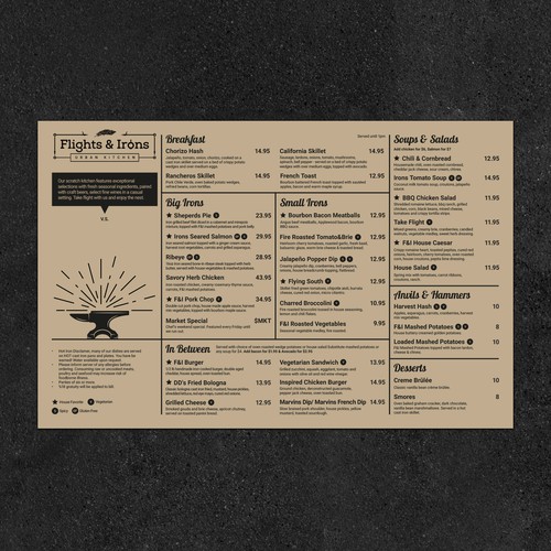 Refresh Menu Design for Local Wood Fired Kitchen Design by Fargo Ajans