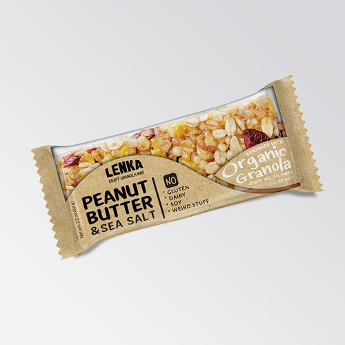 Craft Granola Bar Packaging for Millennials Design réalisé par Shisiouk