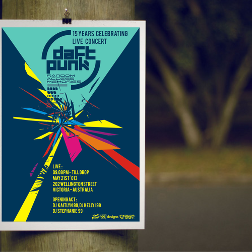 99designs community contest: create a Daft Punk concert poster Réalisé par DLVASTF ™