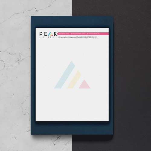 Creative, slick, professional Stationary for New Brand - Peak Fibre - Design by Sawama