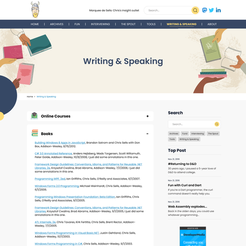 modern redesign for fun technical blog site Design by Technology Wisdom