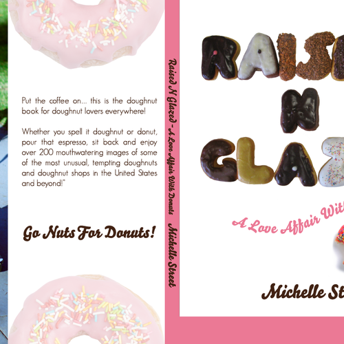 book or magazine cover for RAISED N GLAZED, a book about Donuts by Donut Wagon Press Design por EnikoDeak