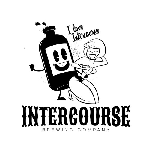 create a powerful sexually risky pin up logo for Intercourse Brand! Design by shockfactor