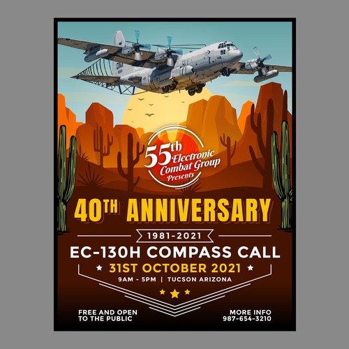 Air Force Flying Group 40th Anniversary Celebration Design by B88B