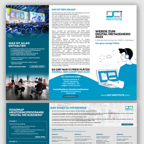 "Gestalte eine Broschüre für die nächste Meta(S)Hero Startup Generation" winning Brochure by Kristya Nugraha