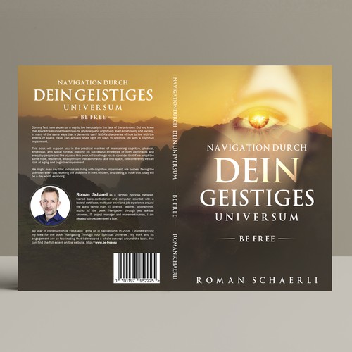 Create a simple, impressive book cover for the title "Navigation through your spiritual universe" Design by C7Z