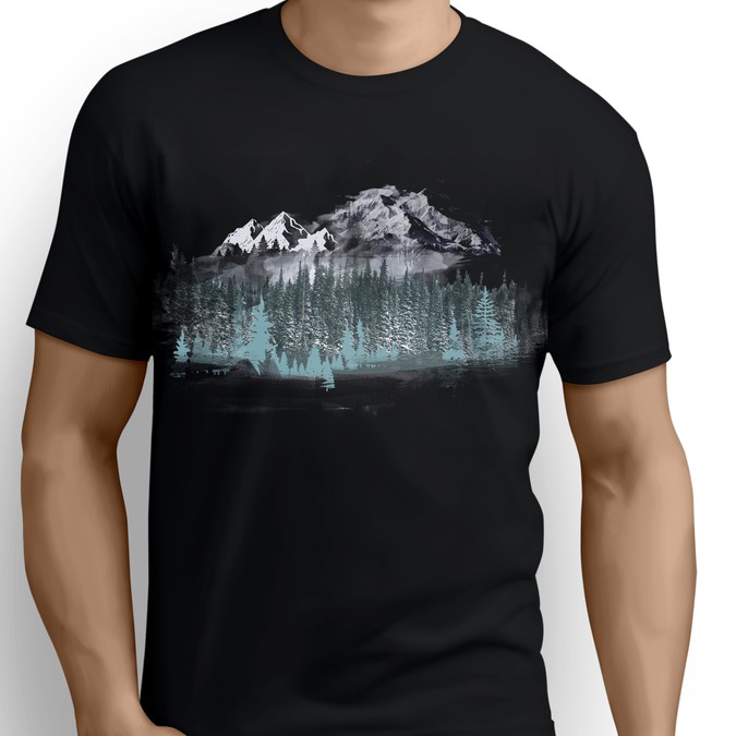 Artistic interpretation of landscape photo for tshirt | T-shirt contest