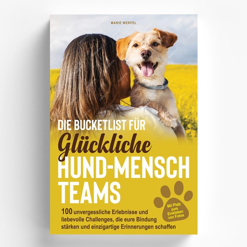 Design a harmonious, cute cover for a dog & human bucketlist Design by elQue.design