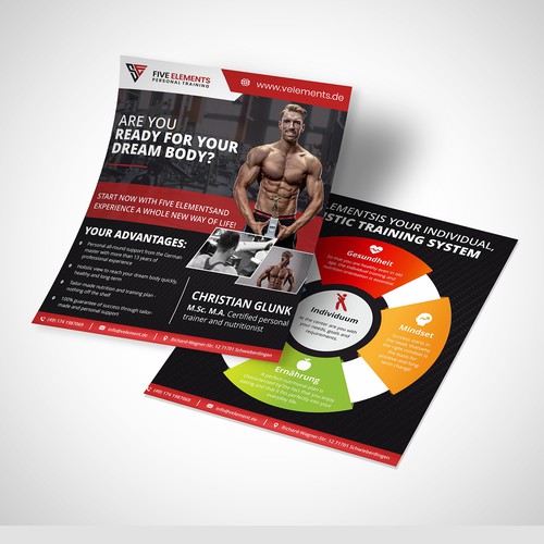 One-page personal trainer flyer  Postcard, flyer or print contest