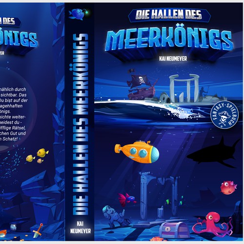 Cover for interactive book in underwater / ocean setting for young readers Design by zakazky