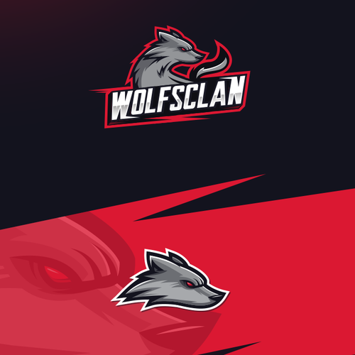 Wolf Mascot Logo for "Wolfsclan" // Sportslogo Style Design by Frankyyy99