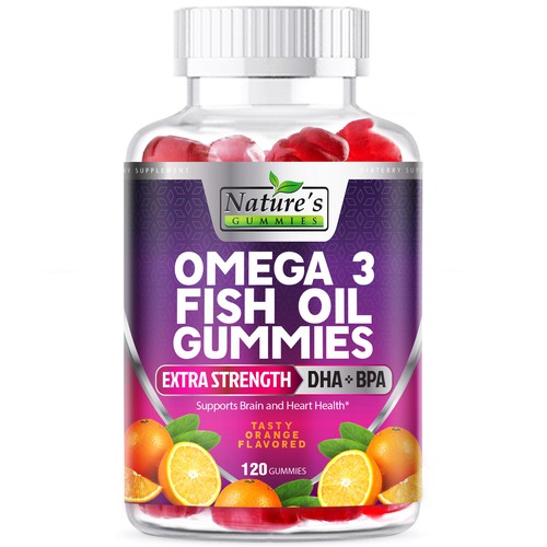 Tasty Omega 3 Fish Oil Gummies Design needed for Nature's Gummies Design réalisé par agooshe