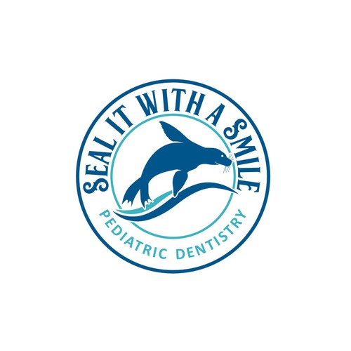 Modern and fun seal logo & branding package for new pediatric dentist! Diseño de nik007