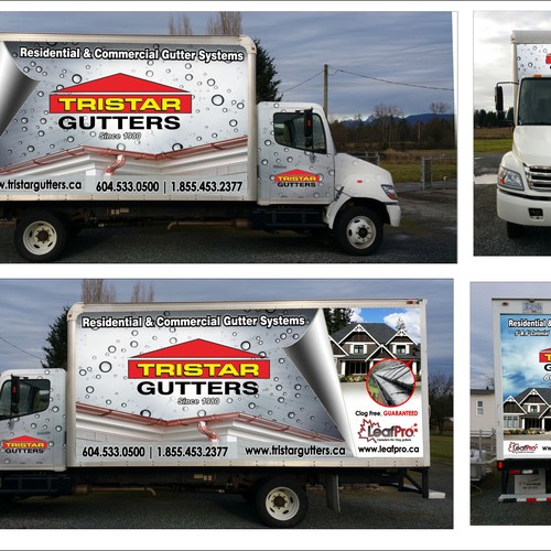 Tristar Gutter truck vehicle wrap (I AM HAVING A PRO INSTALL WRAP) Design by T i f a n y' s