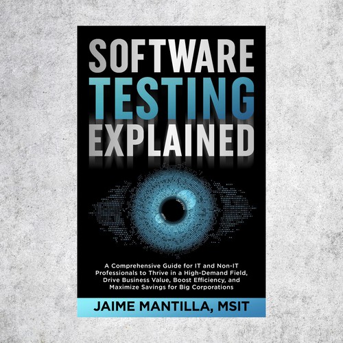 Design a clean/modern book cover for my software testing book Design by Sam Arts✮⋆˙