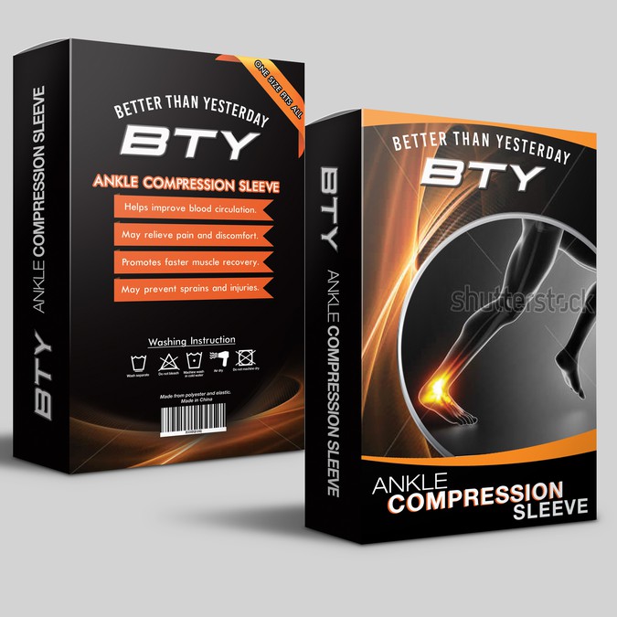 Create a simple product package for Compression Socks Product