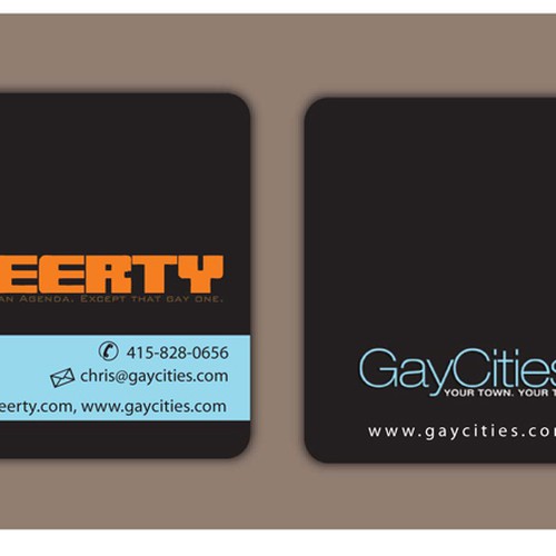 Design di Create new business card design for GayCities, Inc., which runs Queerty.com and GayCities.com,  di Zewal