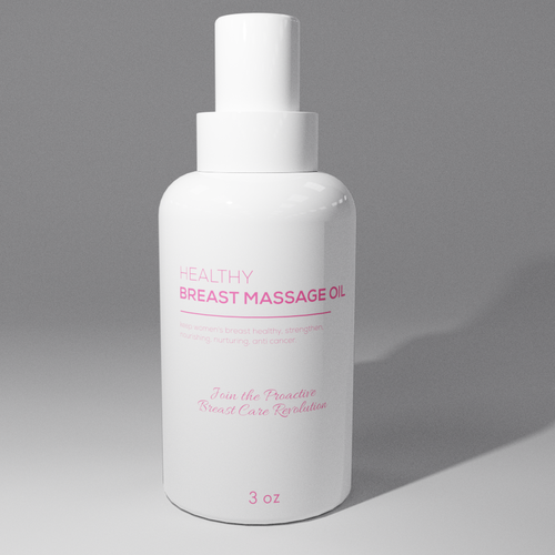 Design design a classy, bold healthy breast massage oil label di babibola