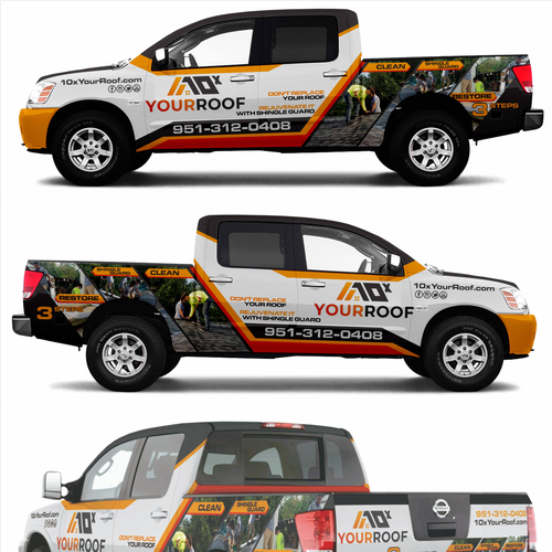 10xYourRoof - truck wrap Design by TANSA ART