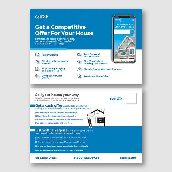 Mailer for SellFast.com Home Buying Service