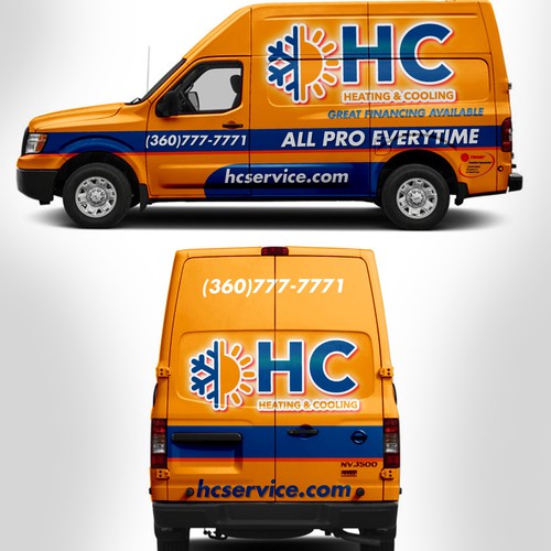 Design a Heating and Cooling Co Wrap in Orange Design by victims