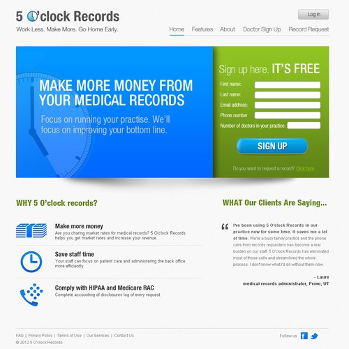 Healthcare Company Homepage Design and opportunity for 1 on 1 work afterwards Design by Peter An