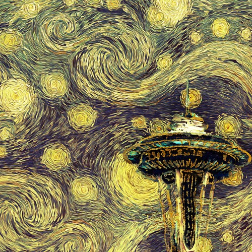 City Scape Van Gogh Style Design by duskpro79