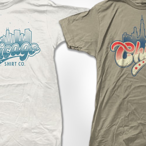 One of a Kind Chicago Themed T-Shirt Design by WesD