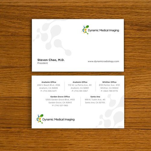 Create A Business Card For Medical Office Visitenkarte Wettbewerb