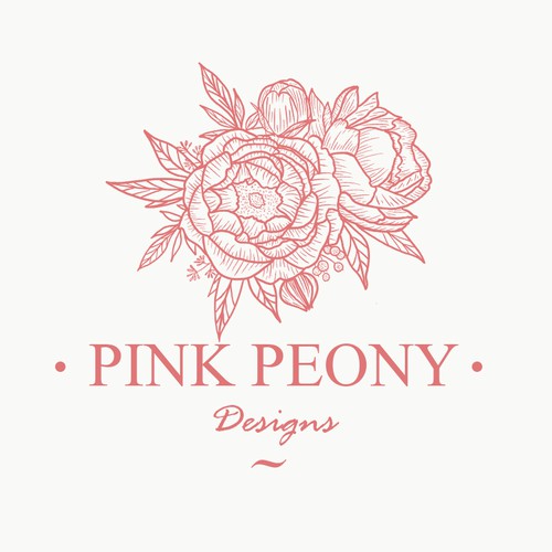 Pink Peony Designs Logo Contest Design by Julia89