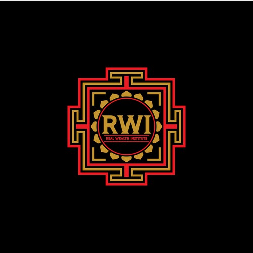 [LOGO] Real Wealth Institute: Spiritual Enlightenment Course Design by Brand Lab Studio
