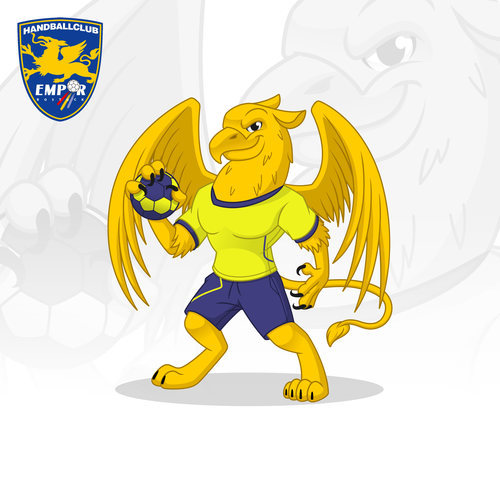 Maskottchen-Design für einen Handballverein für sportaffine Zielgruppe - Mascot design for a handball sportsclub - Design by ridjam