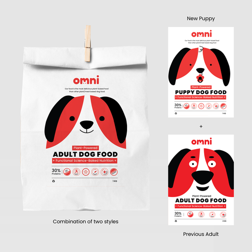 Plant-based dog food label design! Design by Nastya D