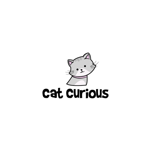 Logo design for "Cat Curious" cat blog and resource site Design by Wuiing!