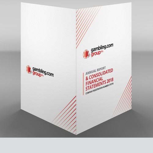 Annual Report Cover for Gambling.com Group Diseño de Xnine