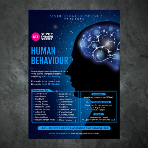 Design a Poster for Our Show "Human Behaviour" Design by Create_Point