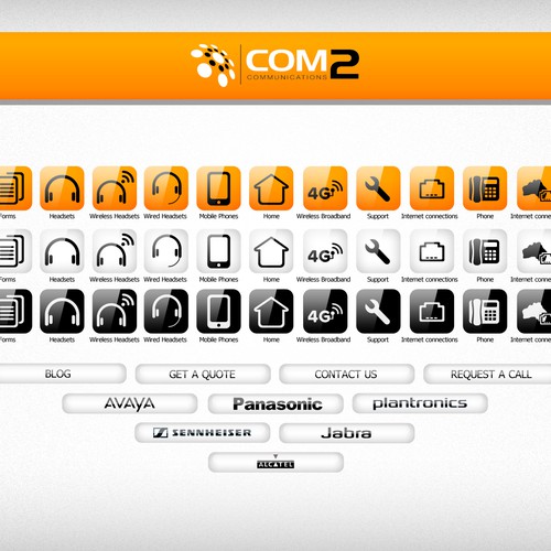 icon or button design for Com2 Communications Design por Dboy