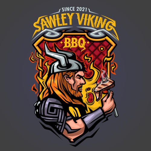 Viking Inspired BBQ Food Delivery Needs a Logo Design by Avicretv