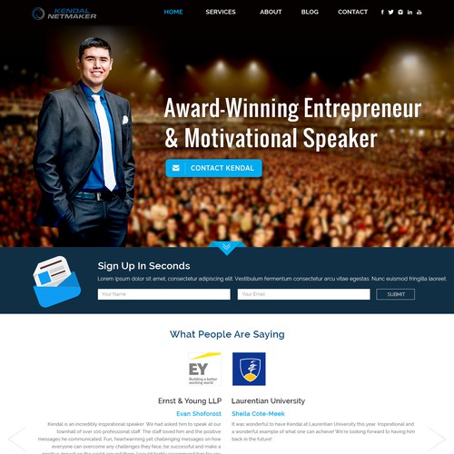 MOTIVATIONAL SPEAKER WEBSITE Ontwerp door Arijit81