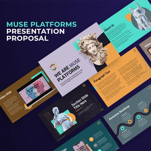 Designs muse with us define our powerpoint template library