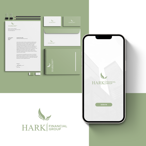 Design a Sophisticated, Organic Brand Identity for Hark Financial Group Design by Candystd