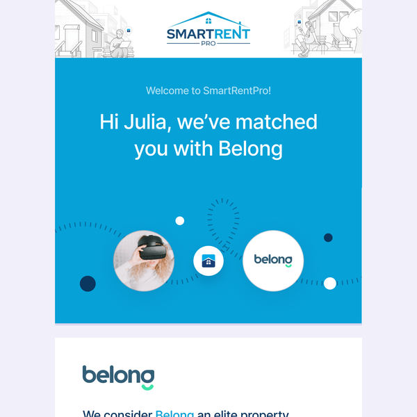 Design by Softsea titled "Email design for smart rent"