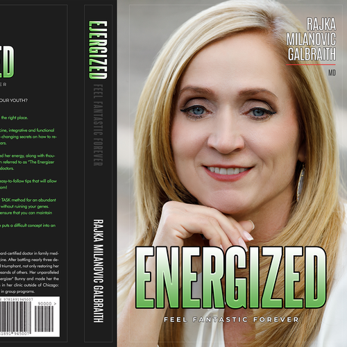 Design a New York Times Bestseller E-book and book cover for my book: Energized Diseño de Max63
